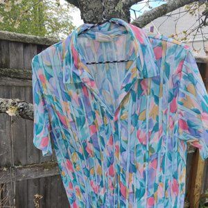 Vintage 70s / 80s Haband for Her short sleeve collared shirt